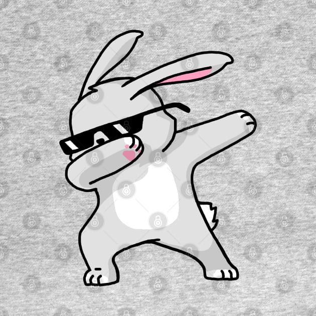 Dabbing Easter Bunny Funny Shirt Dab Hip Hop by vo_maria